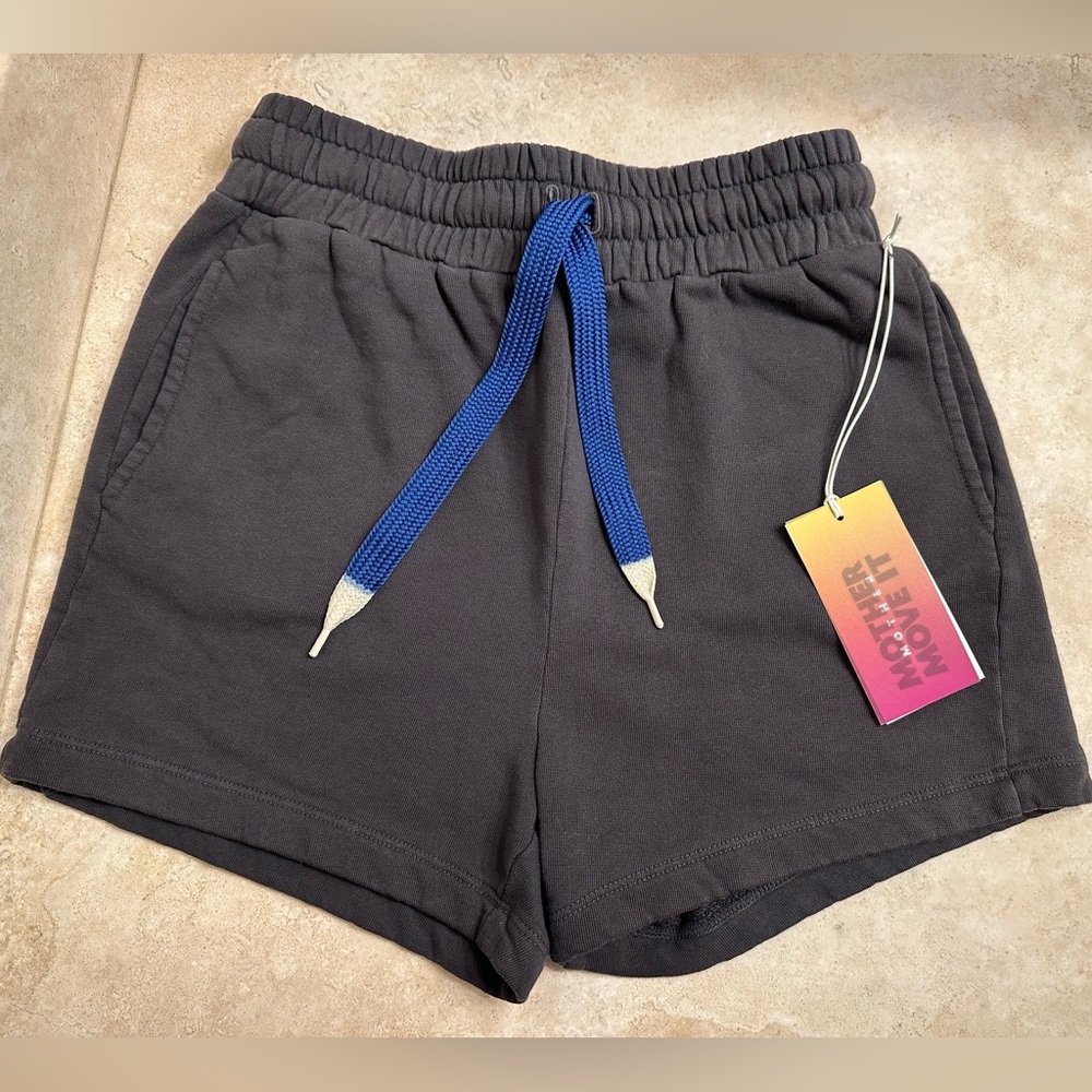 MOTHER Move It Dark Blue Shorts with Ties